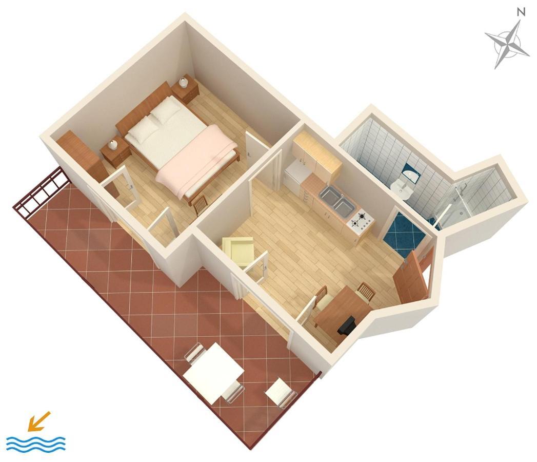 Apartments With A Parking Space Vodice - 7604 المظهر الخارجي الصورة