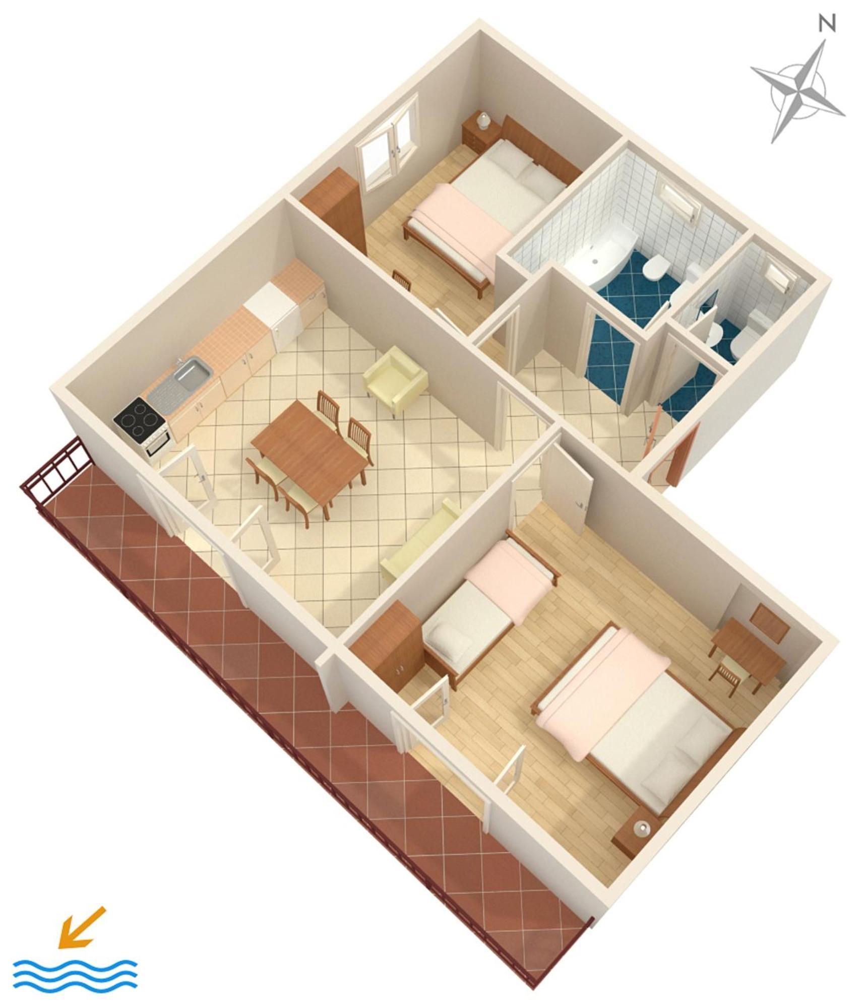 Apartments With A Parking Space Vodice - 7604 المظهر الخارجي الصورة